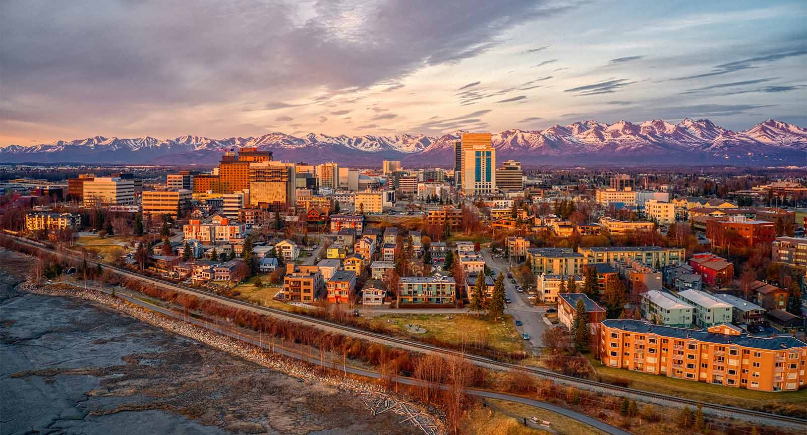 Aerial photo of Anchorage, Alaska