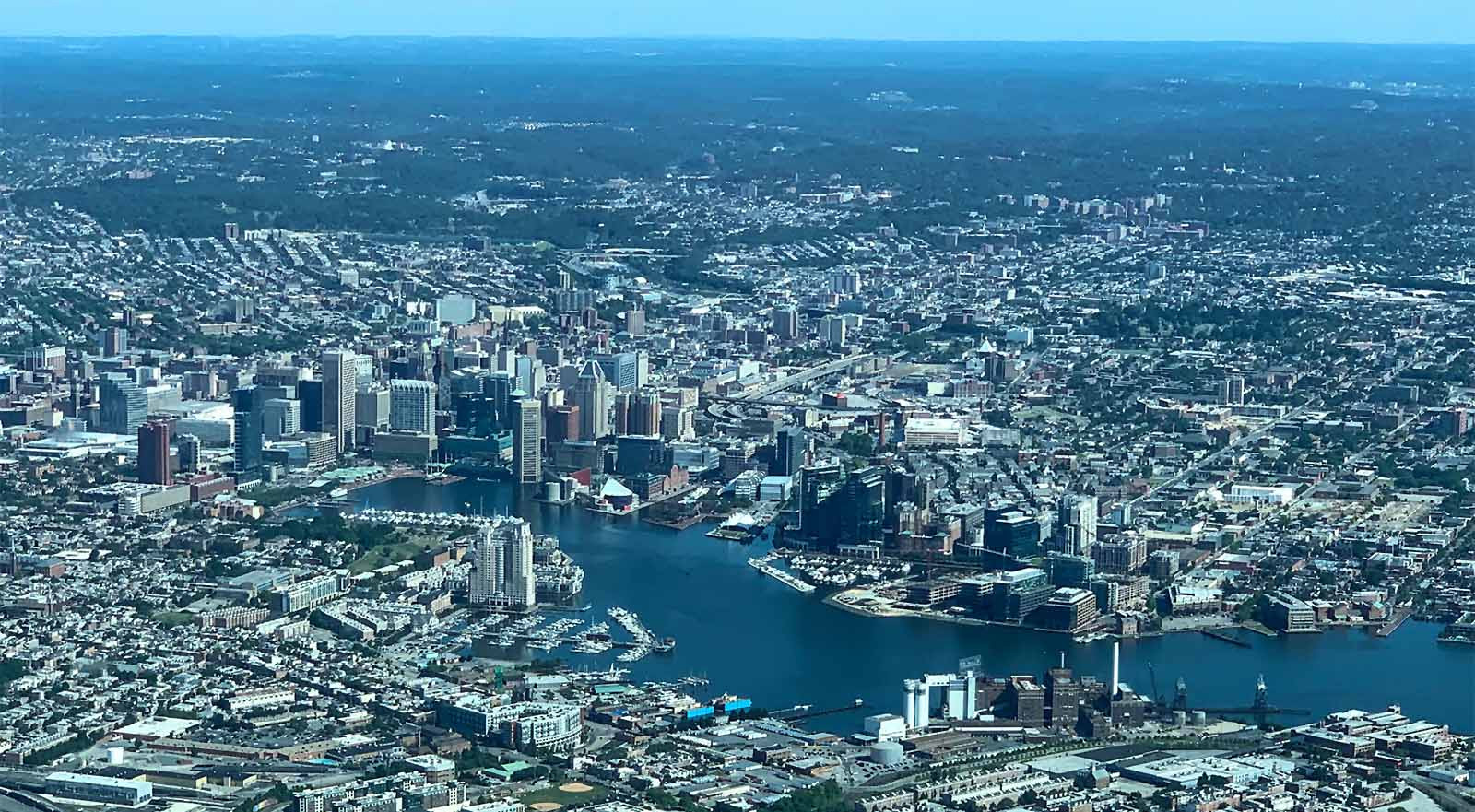 Aerial photo of Baltimore, MD